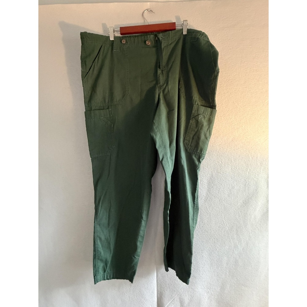 Carhartt Scrub Top Pants Set Mens 3XL Green Medical Cargo Pockets Ripstop - Picture 2 of 16